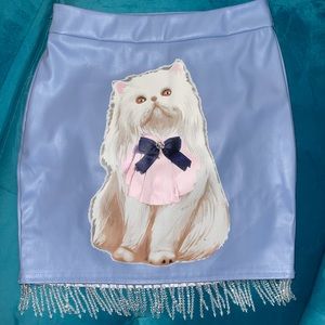 Shein Cat Graphic Skirt (New)